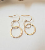 Interlocking gold filled earrings