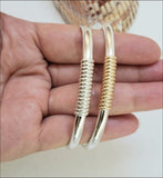 Handcrafted solid Sterling silver cuffs - bangle