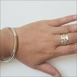 JQIN 4 gauge half-round sterling silver bangle