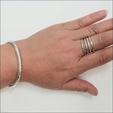 JQIN half flat sterling silver bangle - bangle