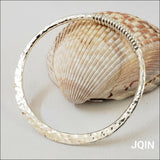 JQIN half flat sterling silver bangle - bangle