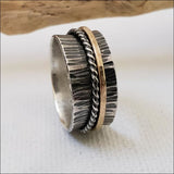 JQIN meditation ring with double spinners
