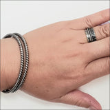 JQIN meditation ring with double spinners
