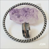 JQIN meditation ring with double spinners