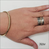 JQIN oxidized meditation spinning ring