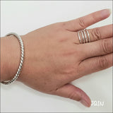 JQIN twisted solid sterling silver bangles - bangle