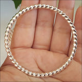 JQIN twisted solid sterling silver bangles - bangle