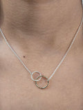 Interlocking double circle necklace