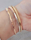 Solid 14kt yellow gold-filled bangle