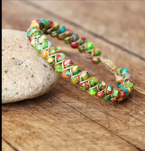 Rainbow imperial jasper bracelet