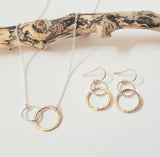 Interlocking gold filled earrings