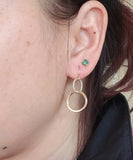 Interlocking gold filled earrings