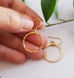 ON SALE Yellow gold filled earrings
