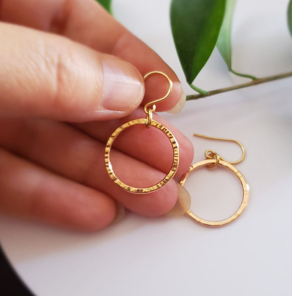ON SALE Yellow gold filled earrings