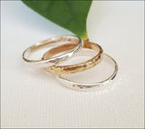 925 sterling silver stack-able simple band - rings