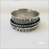 JQIN meditation ring with double spinners