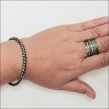JQIN twisted solid sterling silver bangles - bangle